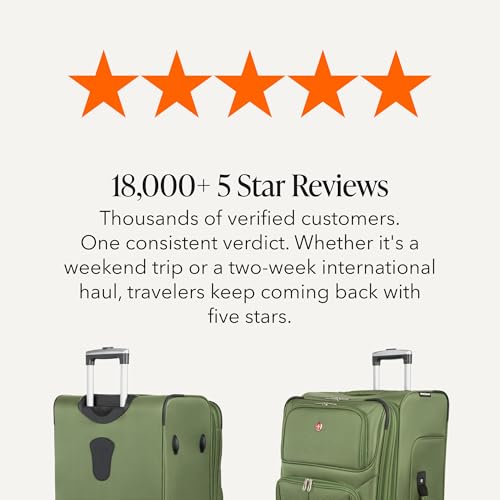 Sion Softside Expandable Spinner Luggage Durable Lightweight Travel Suitcase