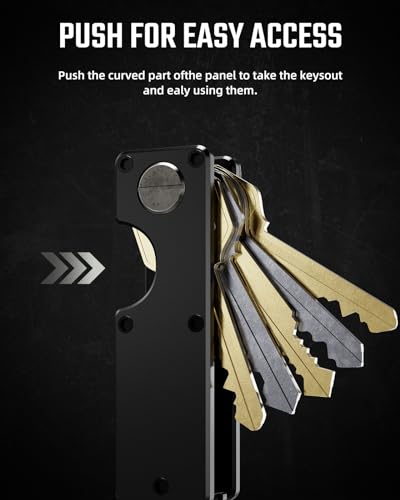 Key Organizer Compact Key Holder Metal Key Chain Minimalist key case key holder for keychain Secures 1