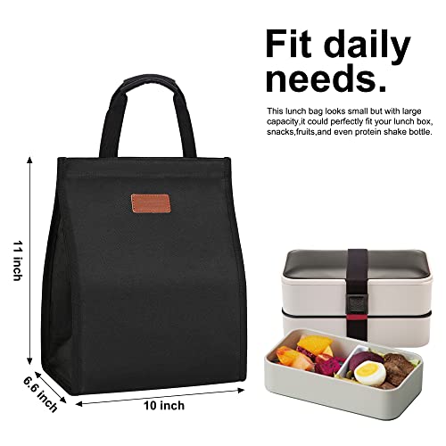 Lunch Bags for Women Insulated Reusable Lunch Tote with Internal Pocket (2 count)