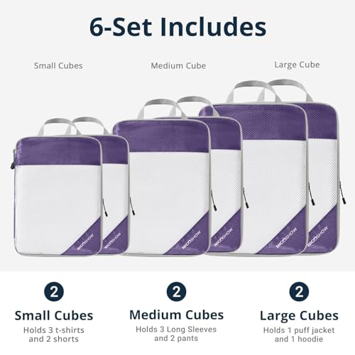 Compression Packing Cubes 6 Set (6 Count)