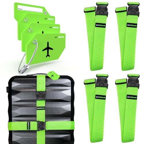 Travel Set Luggage Straps & Silicone Tags