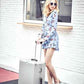 20 Inch All Aluminum Carry On Luggage with Leather Handle