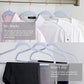 Velvet Hangers 50 Pack Non Slip Heavy Duty Light Blue Rose Gold Hooks (50 Count)