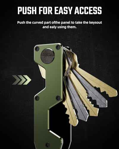 Key Organizer Compact Key Holder Metal Key Chain Minimalist key case key holder for keychain Secures 1