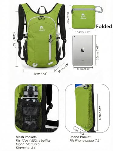 Foldable Small Hiking Backpack with 3 Strap Pockets