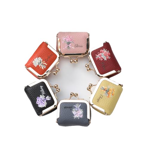 Custom Name & Birth Month Flower Mini Leather Jewelry Box