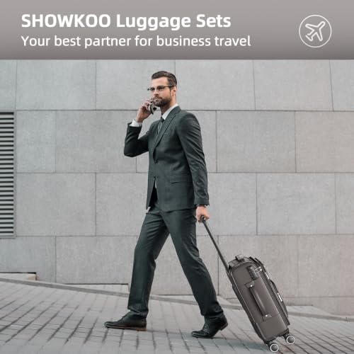 Luggage Sets 3 Piece Softside Expandable Durable Suitcase Sets (3 count)