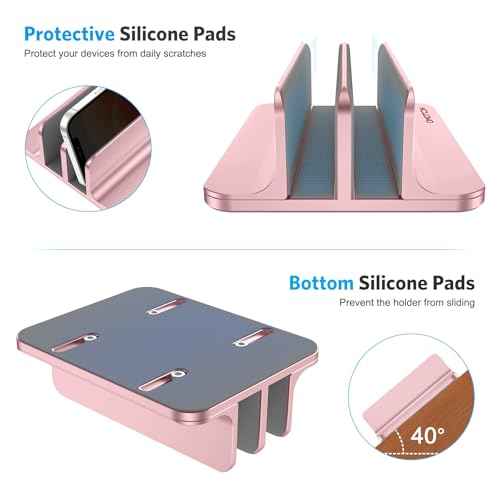 Dual Vertical Desk Laptop Stand Holder