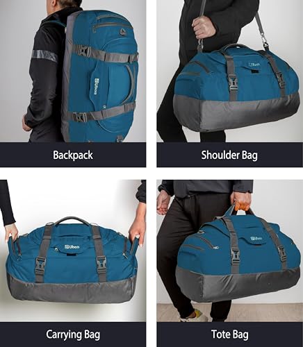 Sports Gym Duffel Backpack Large Weekender Bag Dark Teal 55L