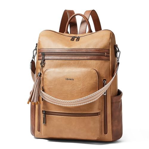 Vegan Leather Laptop Backpack for Women 15.6 inch Work Backpack Fashion Travel Backpack Purse for Business College
