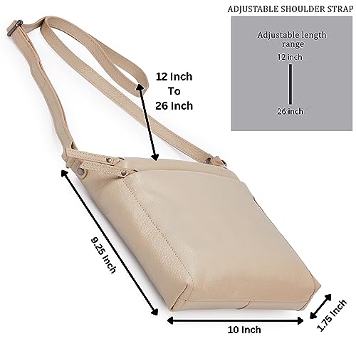 Leather Crossbody Bags for Women Small Genuine Nappa Purse Multi