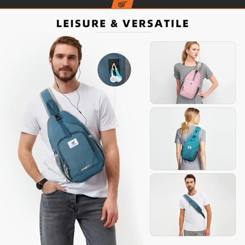 Sling Bag RFID Crossbody Sling Backpack Cross Body Shoulder Bag Travel Hiking Daypack for Women Men
