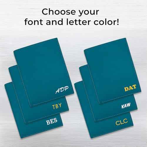 Deluxe Personalized Monogrammed Teal RFID Leather Passport Wallet