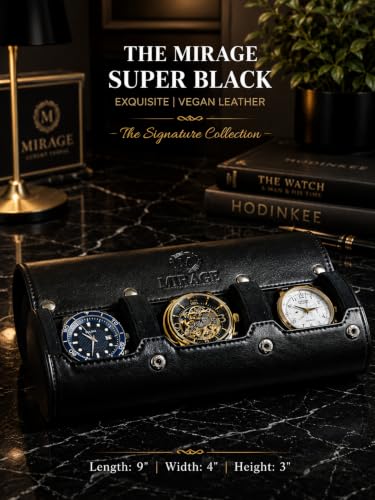 Watch Travel Case for Men Watch Roll for Travel Organizer and Display Watch Case (15 Count)