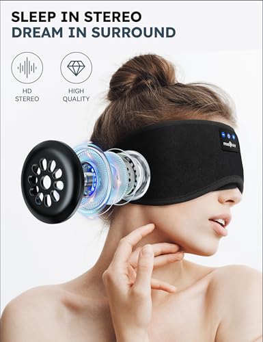 Bluetooth 5.4 Sleep Headphones Sleeping Eye Mask Earbuds Headband