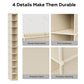 2 Pack 10 Tier Slim Hanging Shoe Organizer Beige