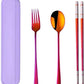 3 PCS Outdoor Flatware Set Fork Spoon Chopsticks