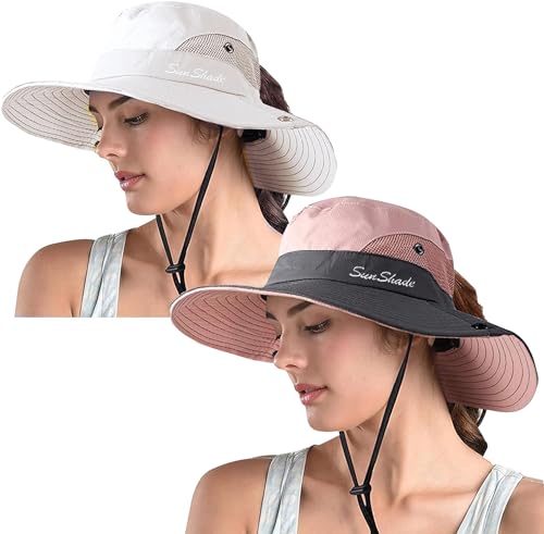 Women's Ponytail Safari Sun Hat