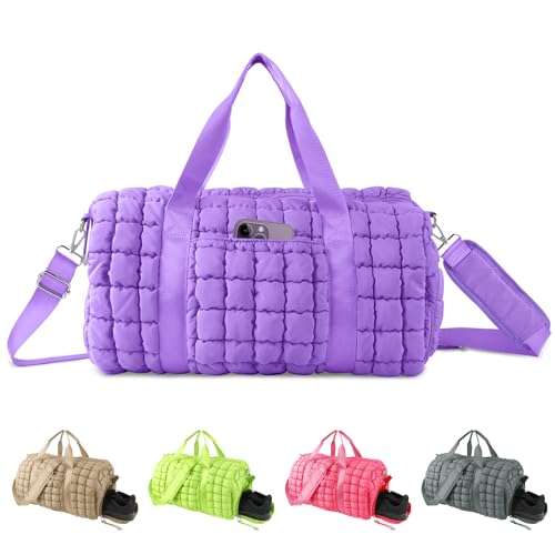 Quilted Travel Duffle Bag Gym Bag for Women