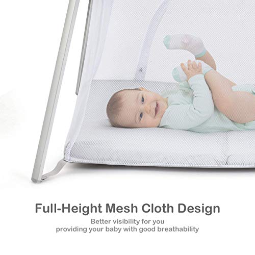 2 in 1 Travel Crib with Side Zipper