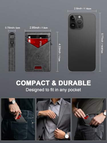 Wallet for Men RFID Blocking Minimalist Card Holder Wallet for 12