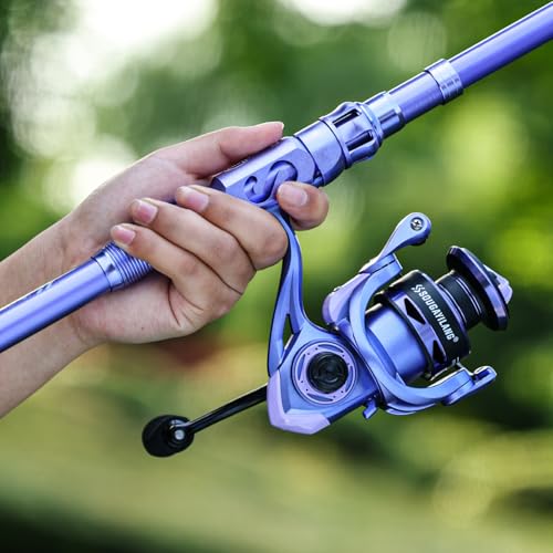 Portable Telescopic Fishing Rod with Carbon Fiber Material and Precision Carved Reel Seat