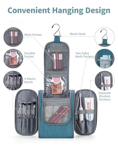 Small Hanging Travel Toiletry Bag Cosmetic Make up Organizer for Women and Men