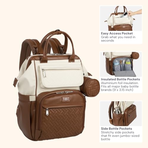 Leather Diaper Bag Backpack