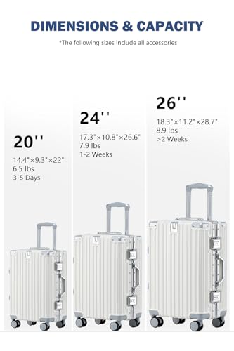 26 Inch Checked Zipperless Luggage with Cup Holder