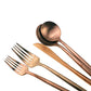 Matte Rose Gold Silverware Set