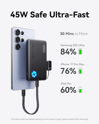 10000mAh 45W Fast Charging Portable Charger