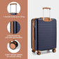 Check in Suitcase 24in Expandable ABS+PC Side Handles luggage Navy