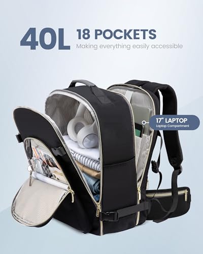 40L Travel Backpack with Waist Strap