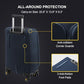 Softside Carry On Luggage 20" Expandable Suitcase with Wheels Blue