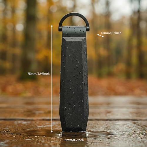 Compact Aluminum Black Key Organizer Holder with Pocket Clip