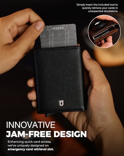 Jenoss Smart AirTag Wallet for Men (28 Count)