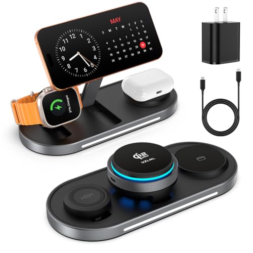 25W 3 in 1 Wireless Charging Station for Qi2.2 Magsafe Charger for Apple
