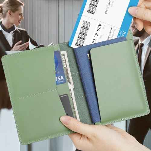 Full Grain Leather Passport Holder Cover for Men and Women Travel