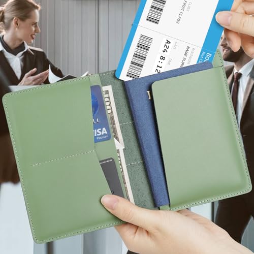 Full Grain Leather Passport Holder Cover for Men and Women Travel