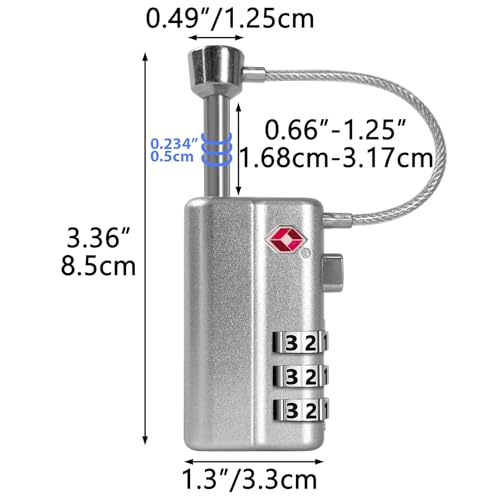 TSA Cable Lock 4 (4 Count)