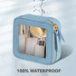 Clear Makeup Bag Small Travel Cosmetic Case Toiletry Bag for Women