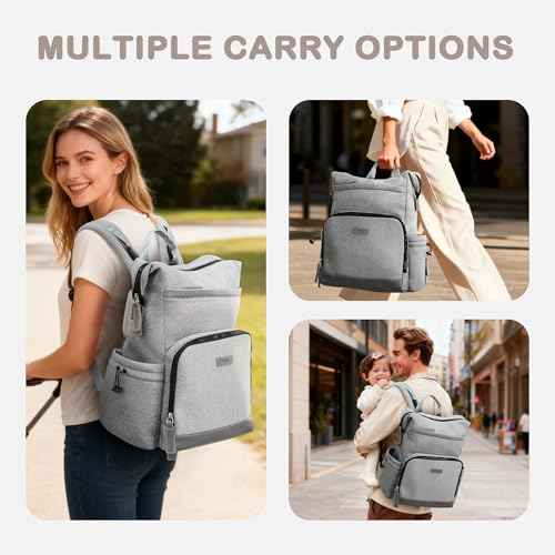 Neoprene Diaper Bag Backpack with Changing Pad