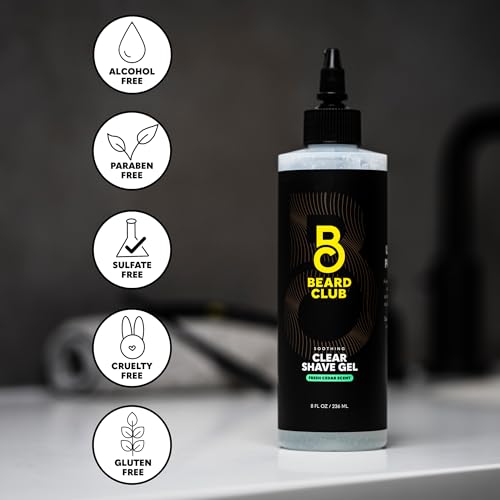 Beard Club Straight Razor for Men & Premium Shaving Gel for Men (2 Count)