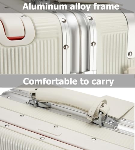 Aluminum Frame Wide Handle PC Carry On Luggage
