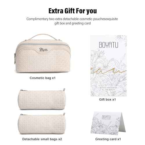Travel Makeup Bag Cosmetic Bags for Women (3 Count)