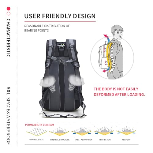 50L Hiking Backpack