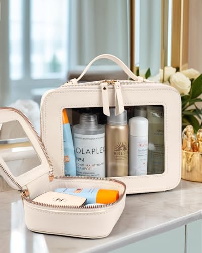 2 Pack Clear Travel Toiletry Bag for Women