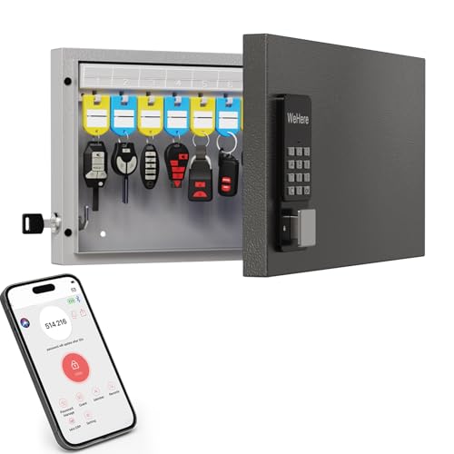 24 Key Lock Box Smart Key Organier Cabinet with Keypad & App for Office