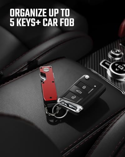 Key Organizer for Men Compact Key Holder Minimalist Key Case Metal Key Chain Key Holder for Keychain Secures 2
