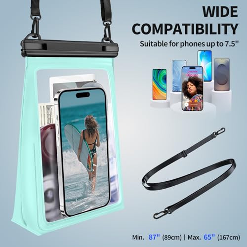 Large Waterproof Phone Pouch with Sealing Strip